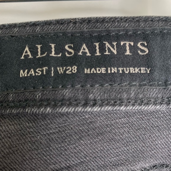 ALL SAINTS Black Skinny Jeans Size 28 - Picture 8 of 8
